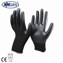 NMSAFETY Polyester-Liner Nitril-Tauchhandschuhe EN388